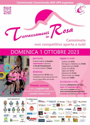 Ottobre in Rosa 2023 - Camminata Terrazzamenti in Rosa