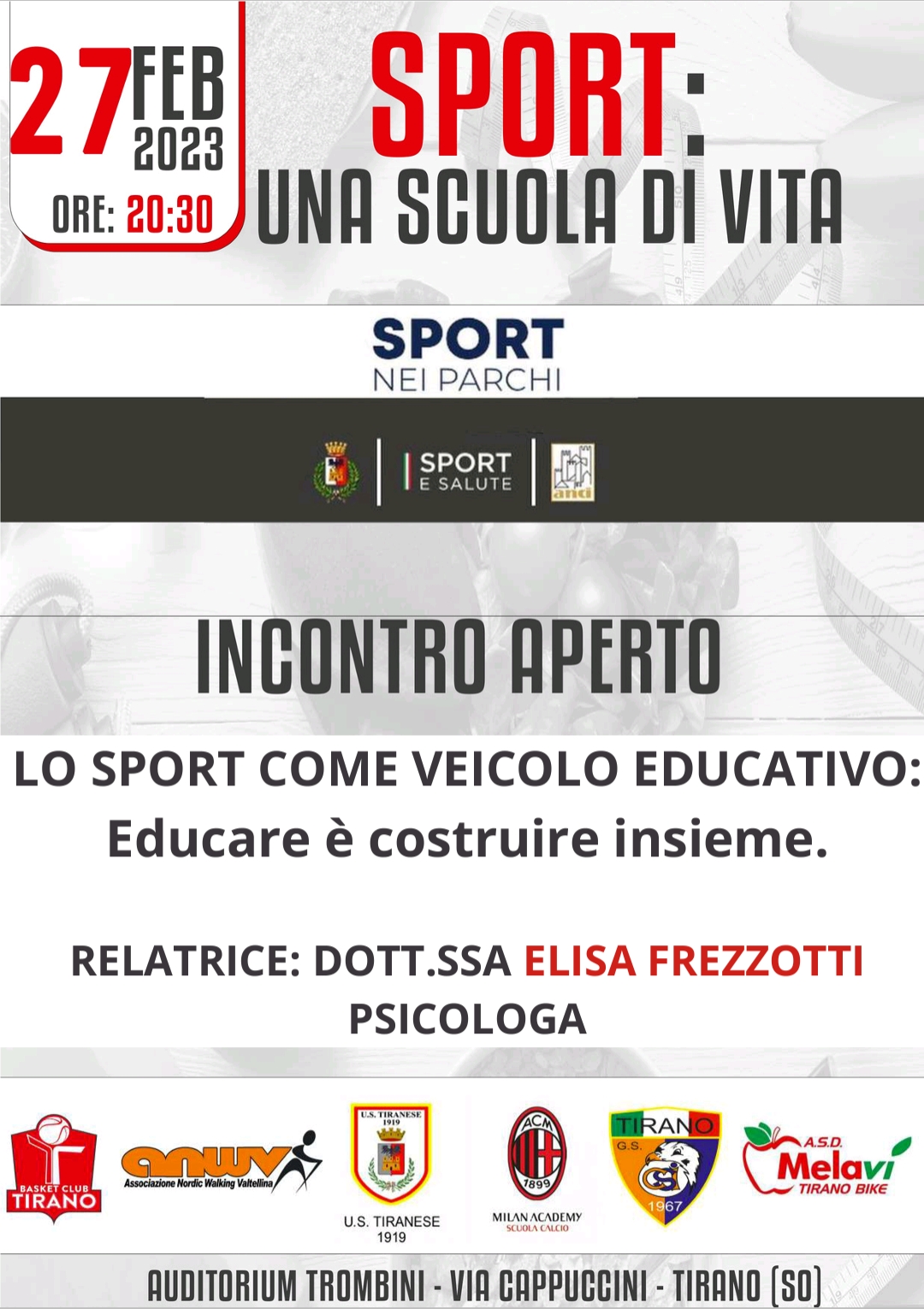 3° incontro "Sport: una scuola di vita"
