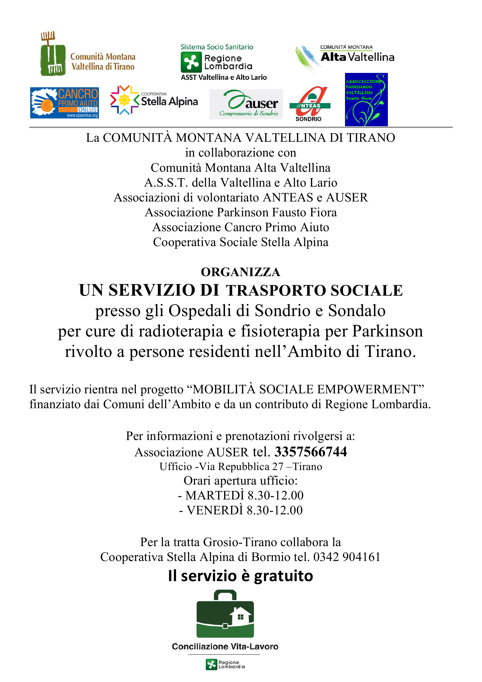 Servizio di trasporto sociale